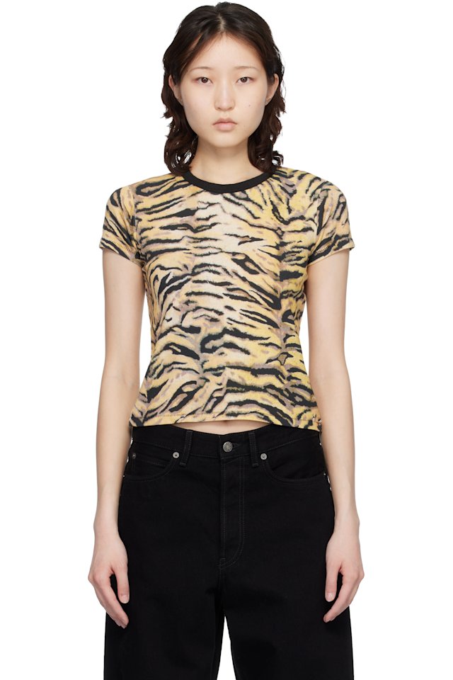 Kenzo — Yellow Kenzo Paris 'KENZO Tiger' T-shirt