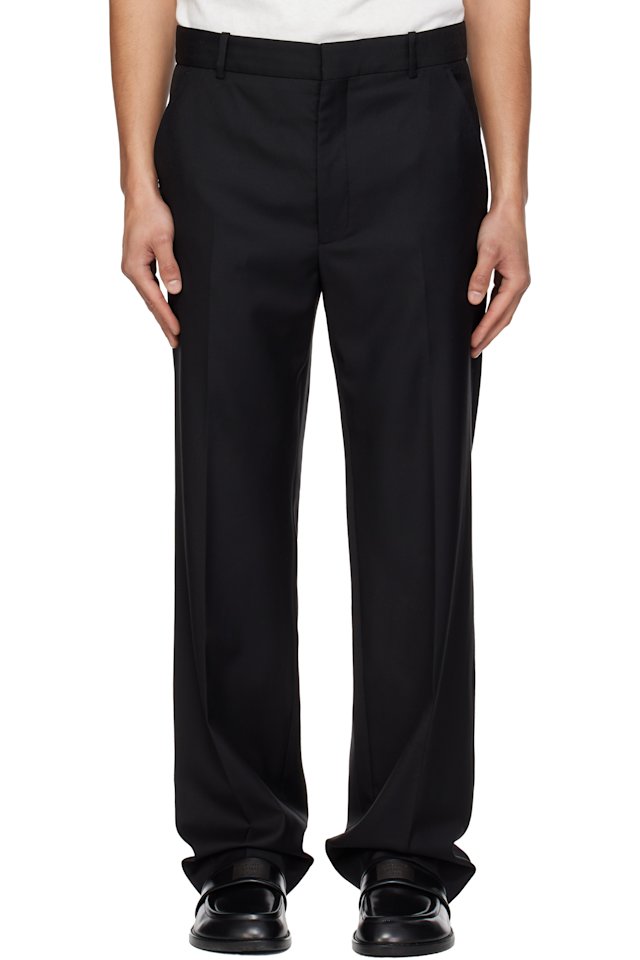 Kenzo — Black Kenzo Paris Straight Tailored Trousers