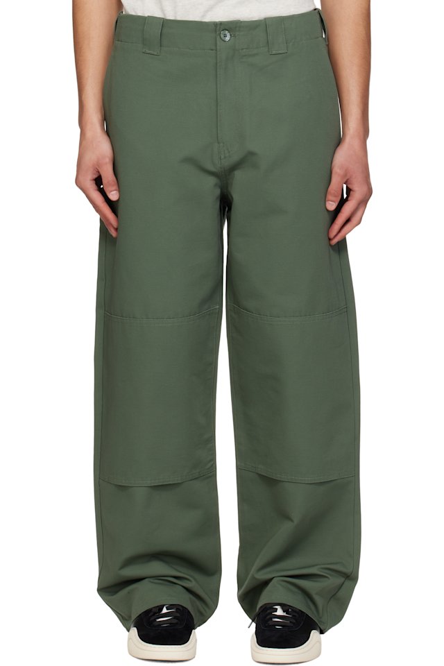 Kenzo — Khaki Kenzo Paris Double Knee Chino Trousers