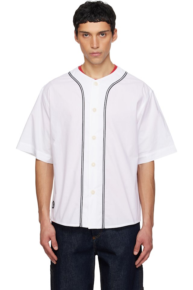 Kenzo — White Kenzo Paris 'Boke Flower 2.0' Baseball Shirt