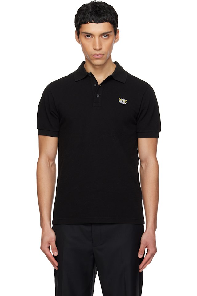 Kenzo — Black Kenzo Paris 'KENZO Wild Tiger' Slim Polo