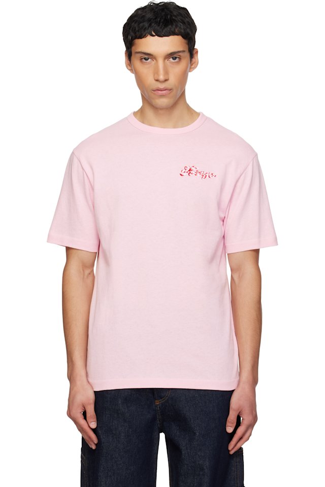 Kenzo — Pink Kenzo Paris 'KENZO Winter Holidays' Embroidered T-shirt