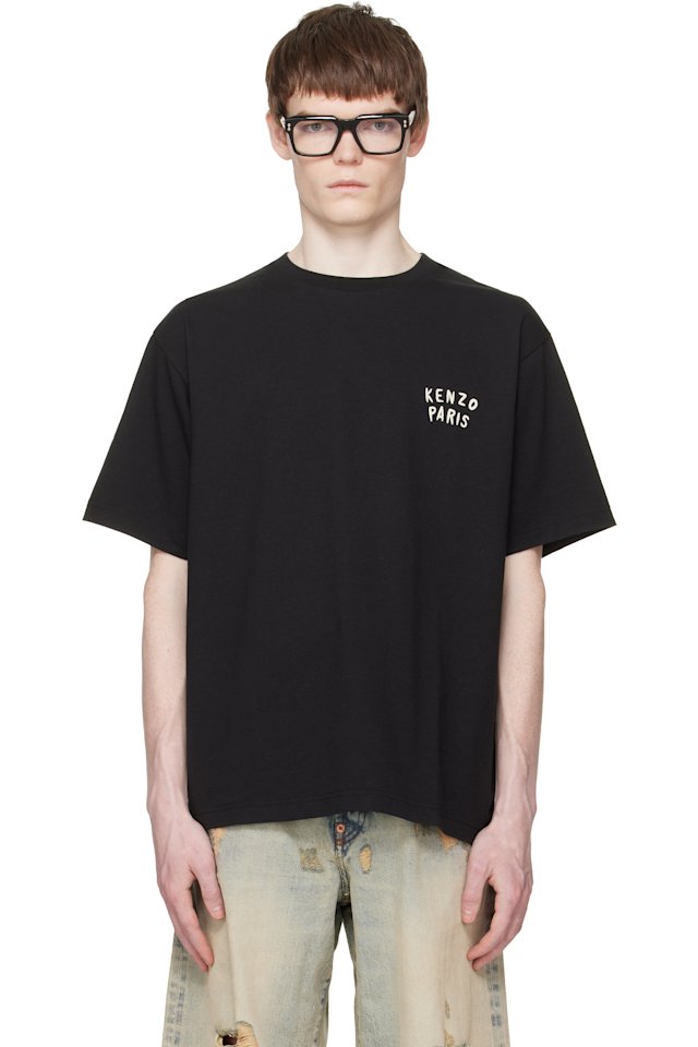 Kenzo — Black Kenzo Paris 'KENZO Boke Heart' Oversized T-shirt