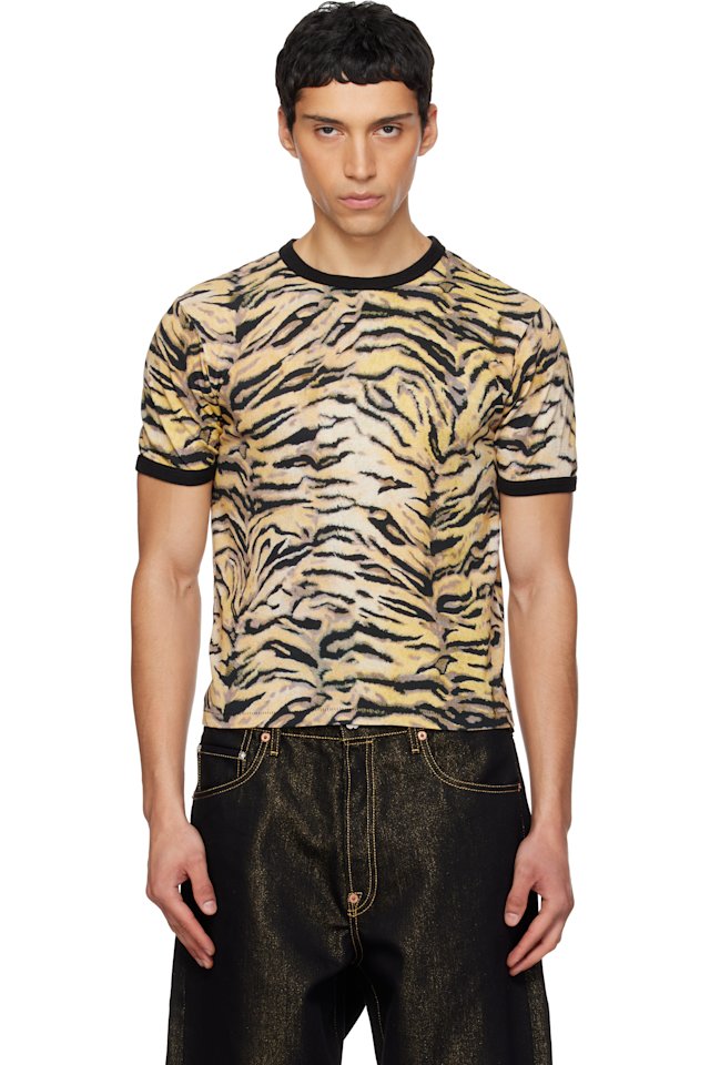 Kenzo — Yellow Kenzo Paris 'KENZO Tiger' Slim T-shirt