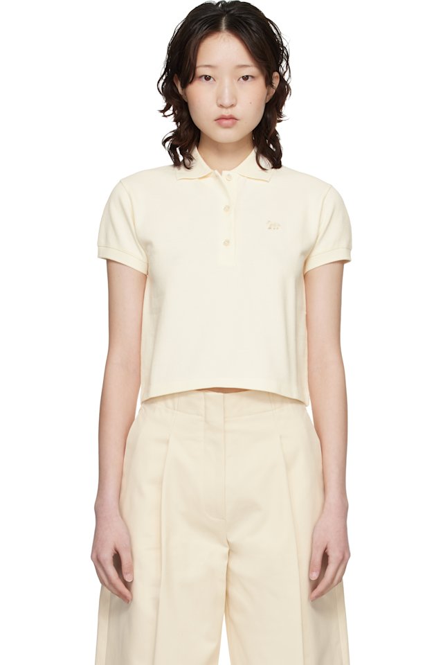 Maison Kitsuné — Off-White Baby Fox Cropped Polo