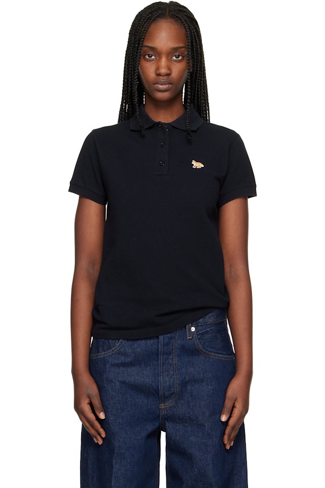 Maison Kitsuné — Black Baby Fox Regular Polo