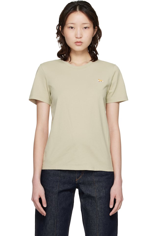 Maison Kitsuné — Beige Baby Fox Regular T-shirt