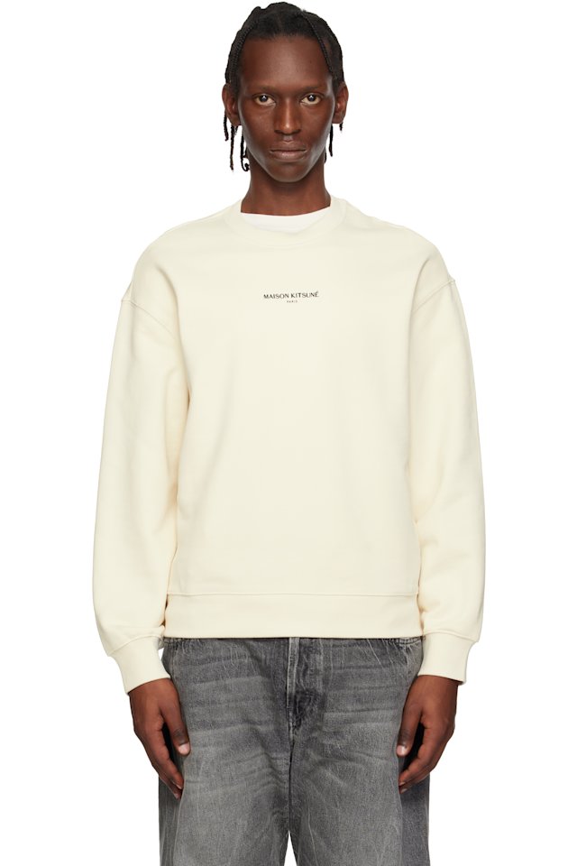 Maison Kitsuné — Off-White 'Maison Kitsuné Paris' Comfort Sweatshirt