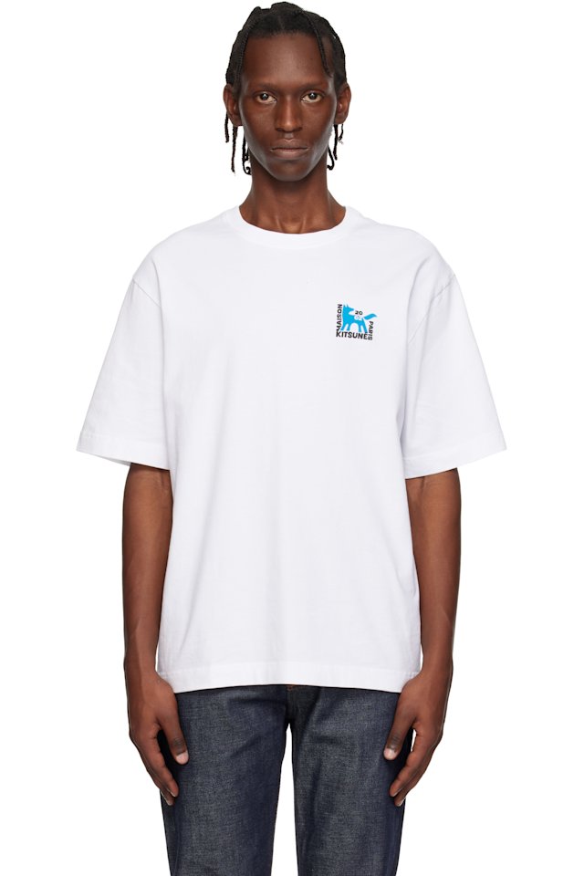 Maison Kitsuné — White Gallery Fox Oversize T-shirt