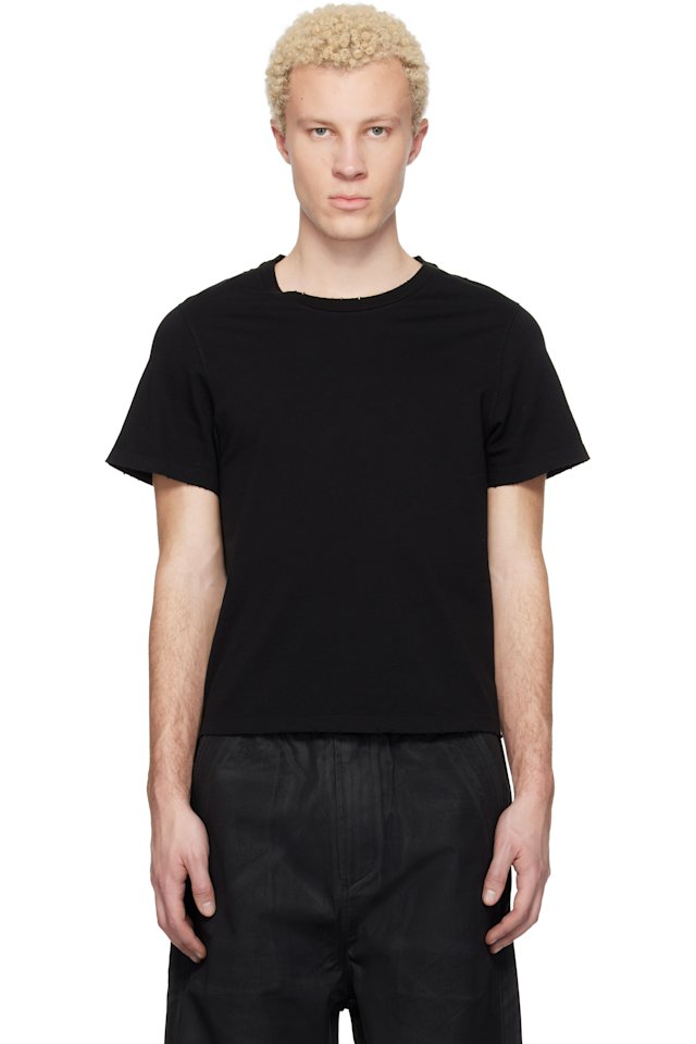 DET BLEV SENT — Black Cropped T-shirt