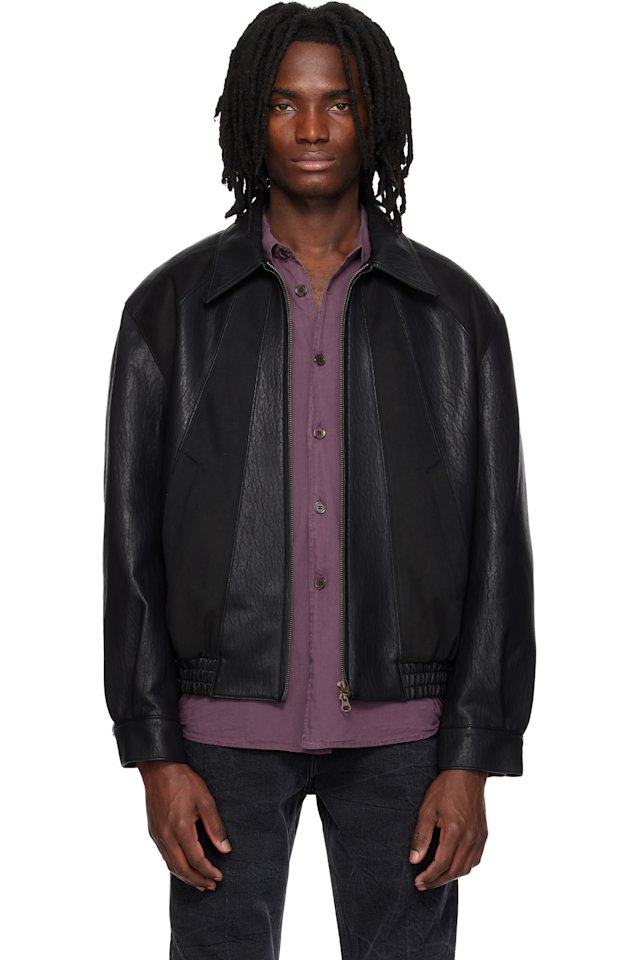 MMIC — Black Rodeo Faux-Leather Jacket