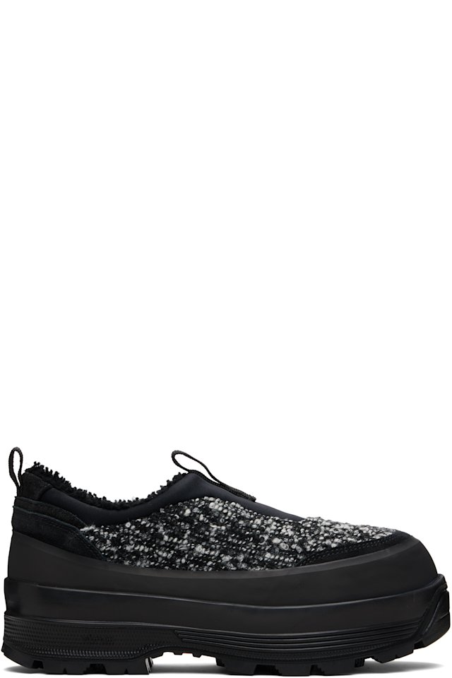 Diemme — Black & White Badia Basso Shearling Sneakers