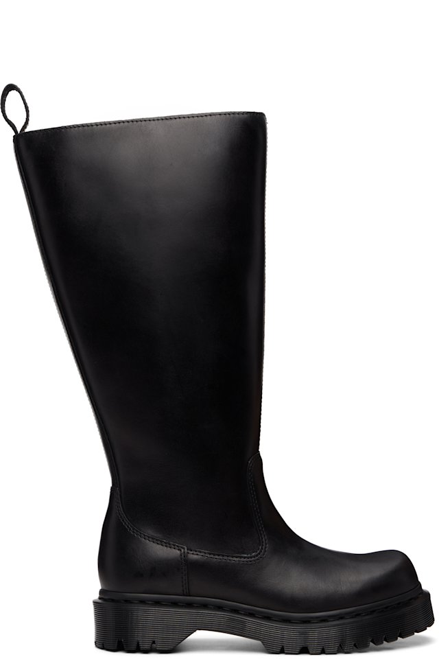 Dr. Martens — Black Rejena Hi Old Harness Leather Tall Boots