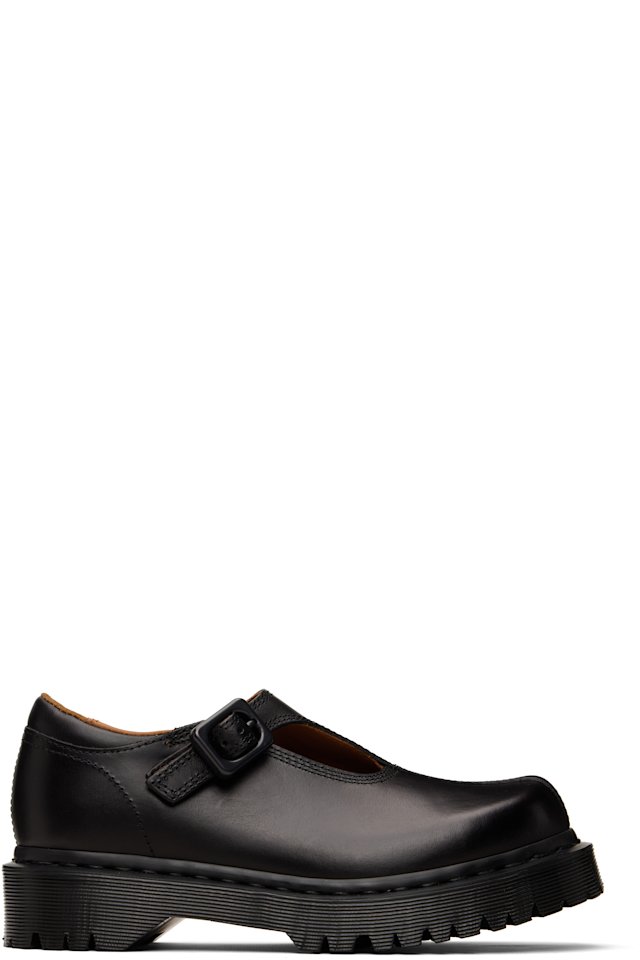 Dr. Martens — Black Rejena Mary Jane Old Harness Leather Loafers