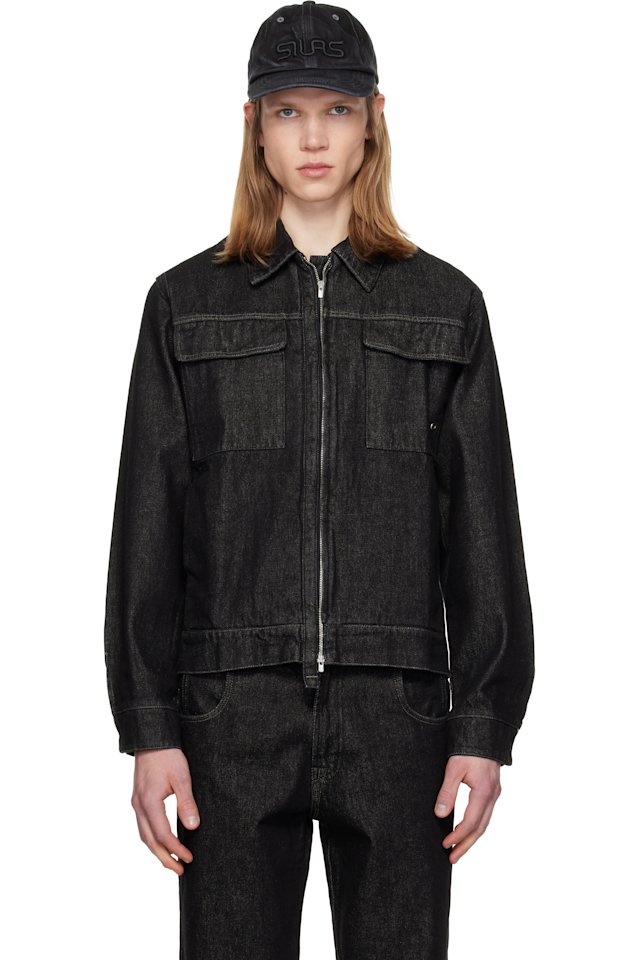 Silas — Black Blouson Denim Jacket