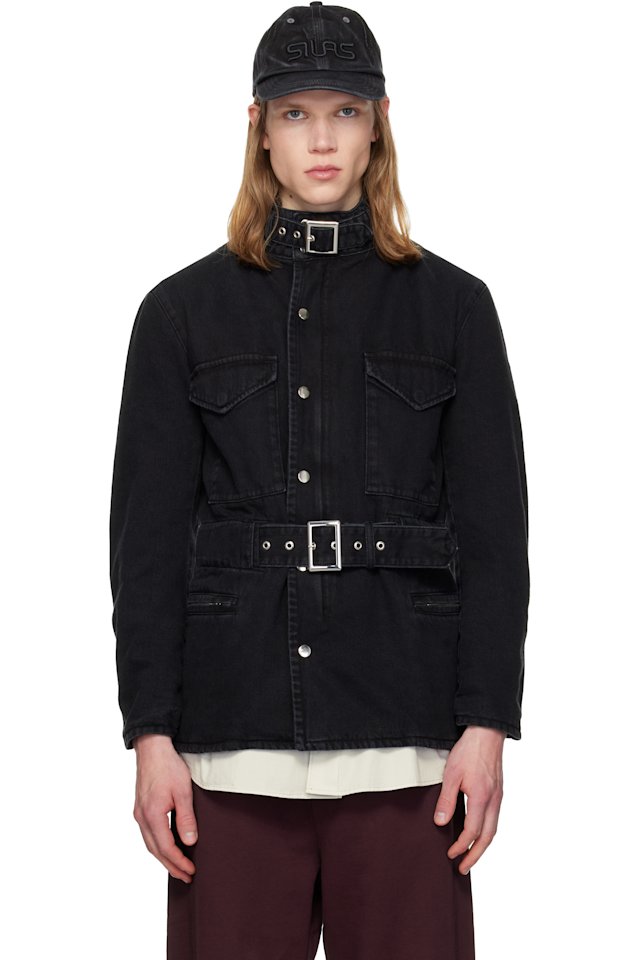 Silas — Black Washed Cotton Drill M65 Jacket