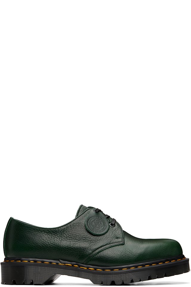 Dr. Martens — Green 1461 'Made In England' Buckingham Leather Derbys