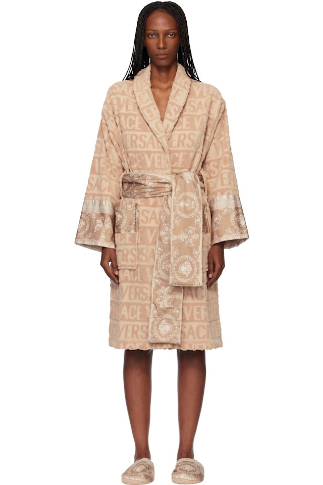 Versace — Beige 'I Heart Baroque' Bathrobe