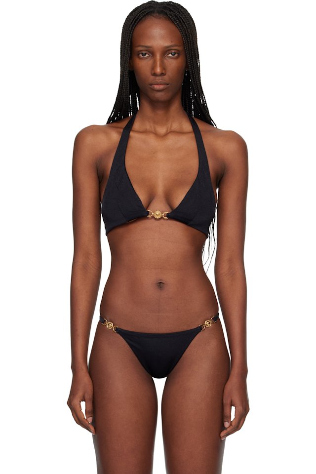 Versace — Black Bikini Top