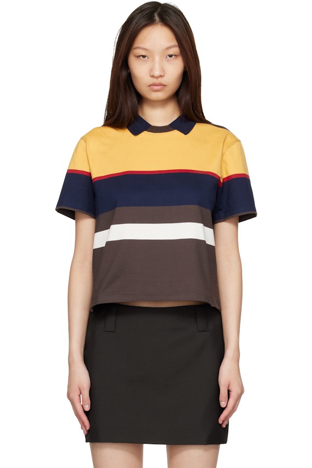 Versace — Multicolor Striped Cotton-Jersey Polo