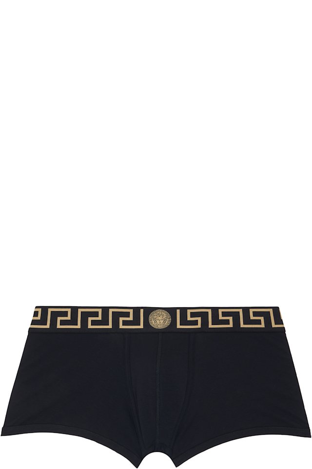 Versace — Black Cotton-Jersey Boxer Briefs