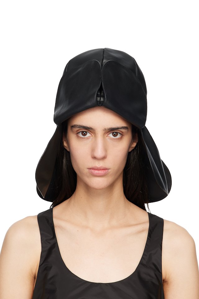Simone Rocha — Black Flower Petal Bucket Hat