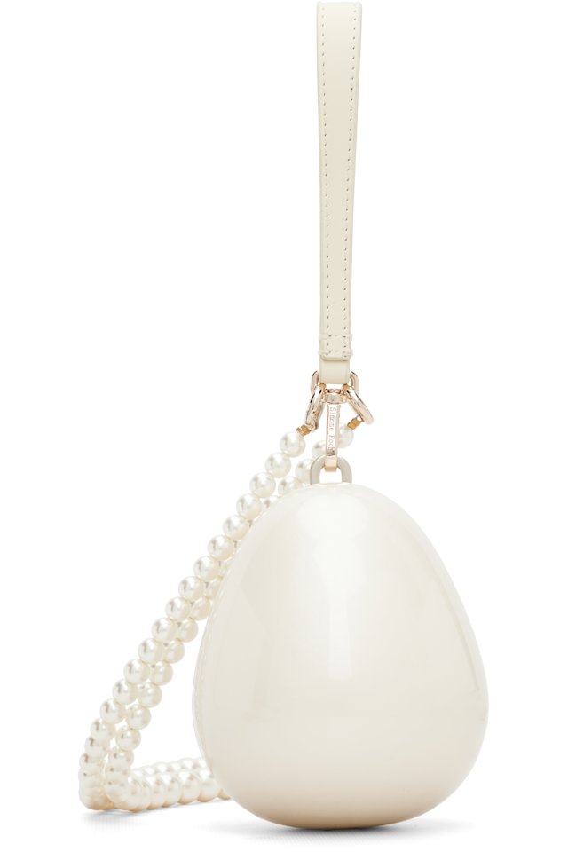 Simone Rocha — Off-White Pearl Egg Bag