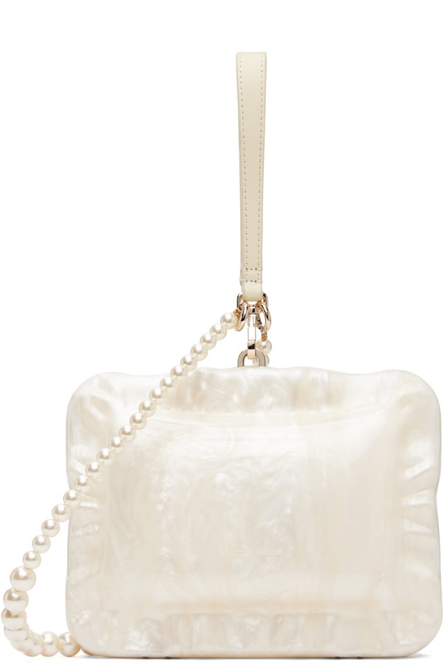 Simone Rocha — White Pearl Crossbody Pillowcase Bag