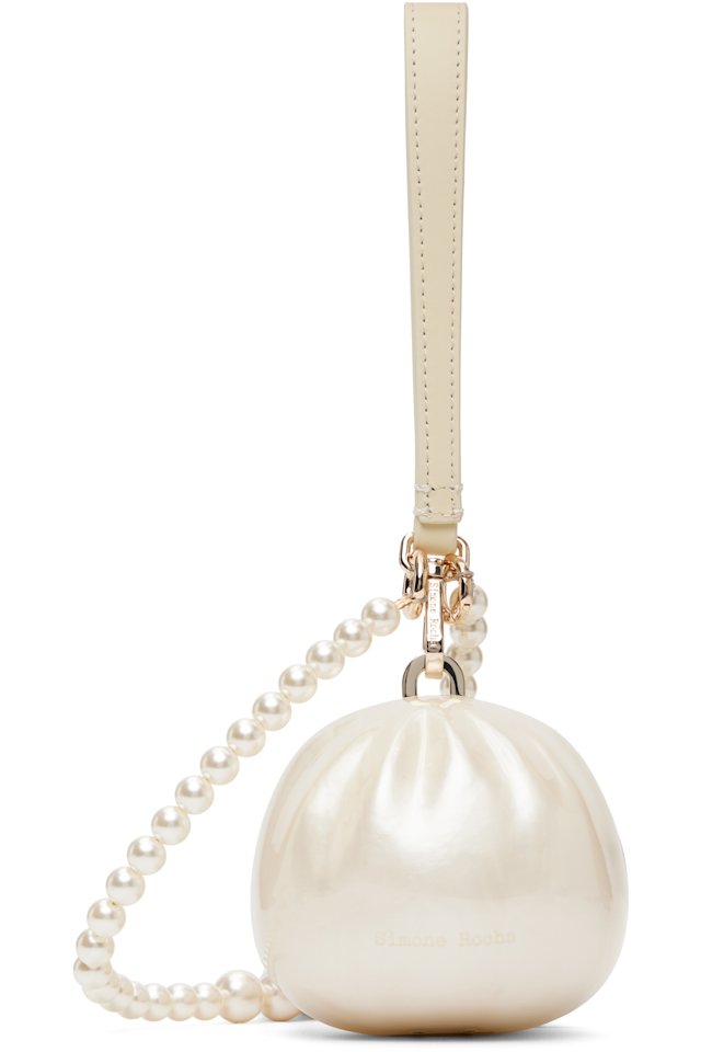 Simone Rocha — White Pearl Crossbody Dim Sum Bag