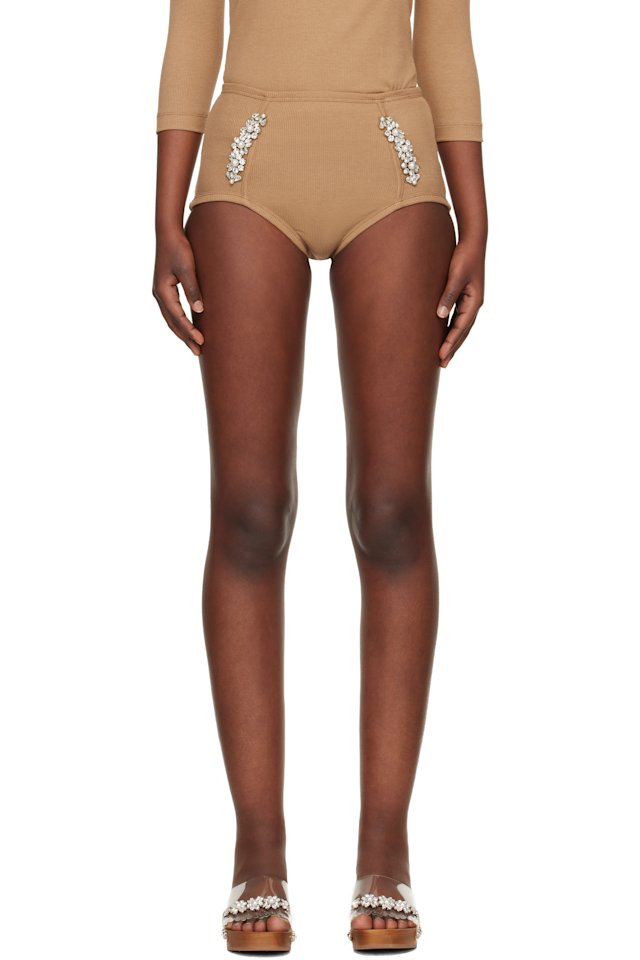 Simone Rocha — Beige Sculpt Briefs