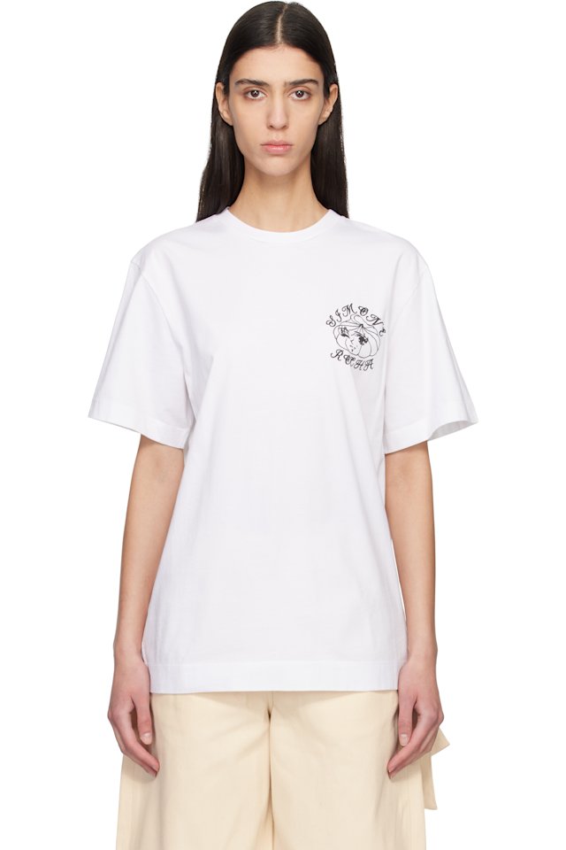 Simone Rocha — White Dim Sum Logo Print T-shirt