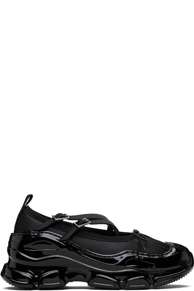 Simone Rocha — Black Tracker Ballerina Sneakers