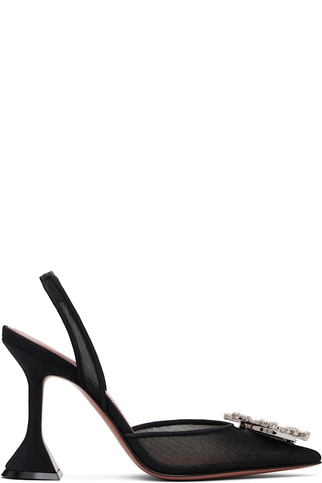 Amina Muaddi — Black Begum Sling 95 Heels