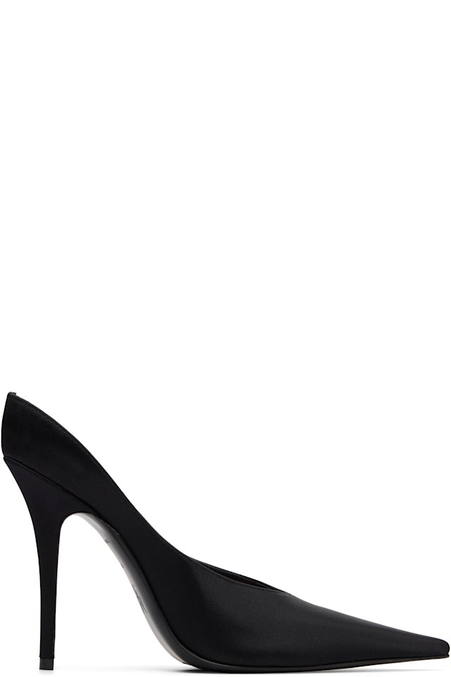 Amina Muaddi — Black Anok Mule 105 Heels