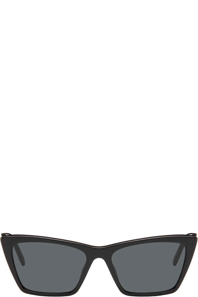 Saint Laurent — Black SL 737 Mica Thin Sunglasses