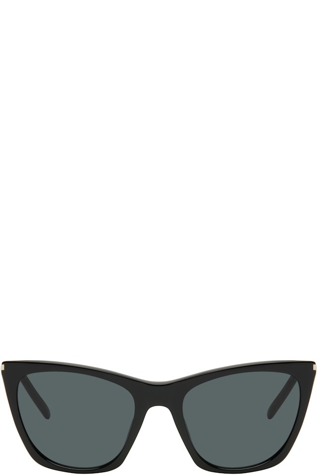 Saint Laurent — Black SL 214 Kate Thin Sunglasses