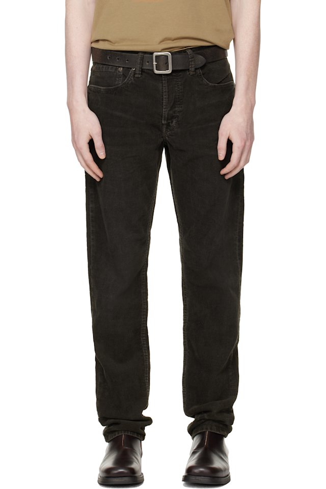 RRL — Black Slim Fit Corduroy Trousers