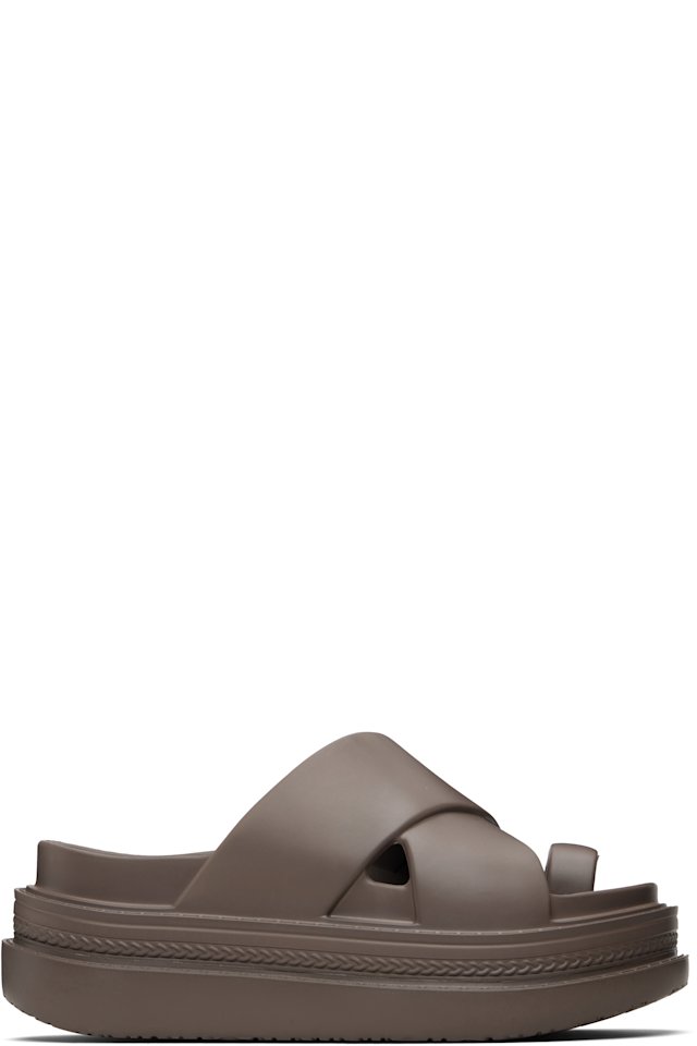 sacai — Brown Foam Multiple Sole Sandals