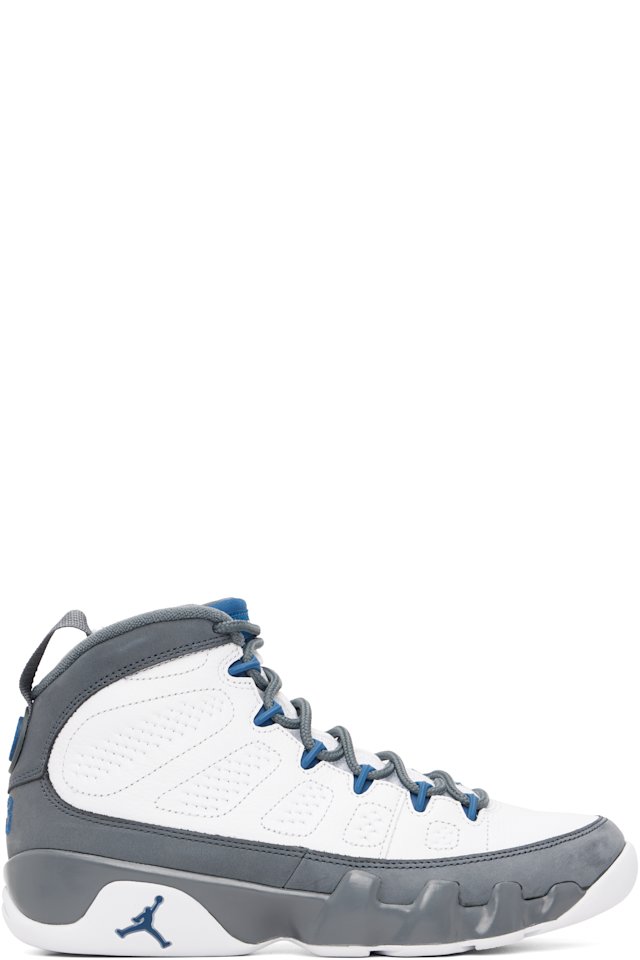 Nike Jordan — Gray & White Air Jordan 9 Retro Sneakers