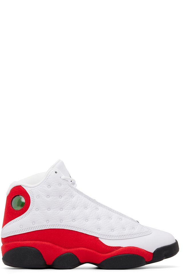 Nike Jordan — White & Red Air Jordan 13 Retro Sneakers
