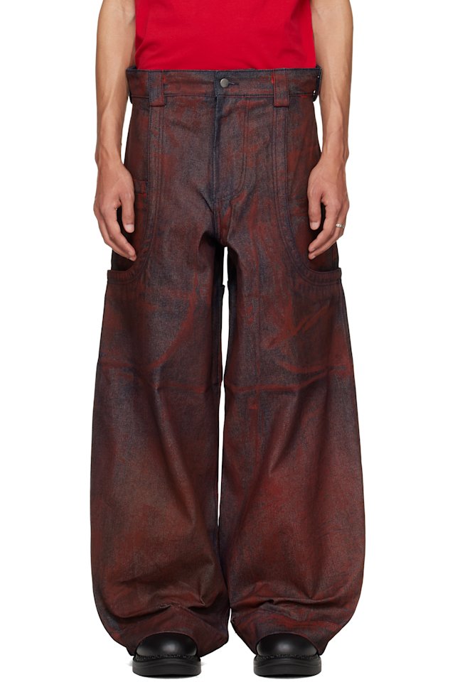 HYACYN — Red Sevar Rof Low Pocket Painted Jeans