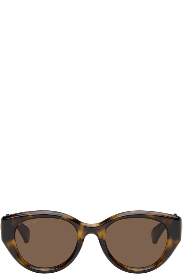 Gucci — Brown Low Nose Bridge Fit Sunglasses