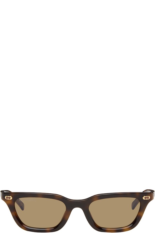 Gucci — Brown Cat Eye Frame Sunglasses