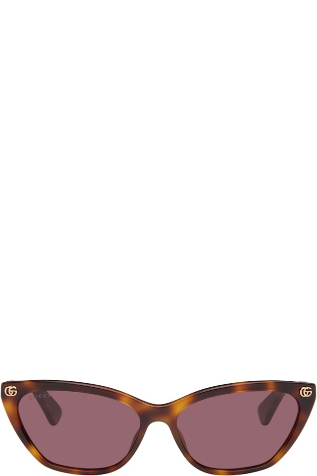 Gucci — Brown Cat Eye Sunglasses