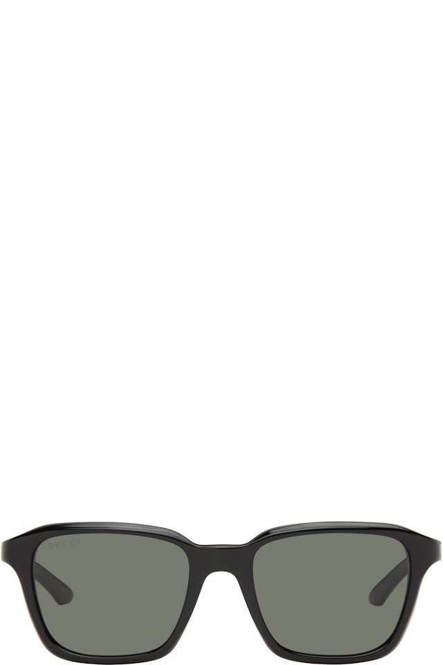 Gucci — Black Institutional Logo Sunglasses