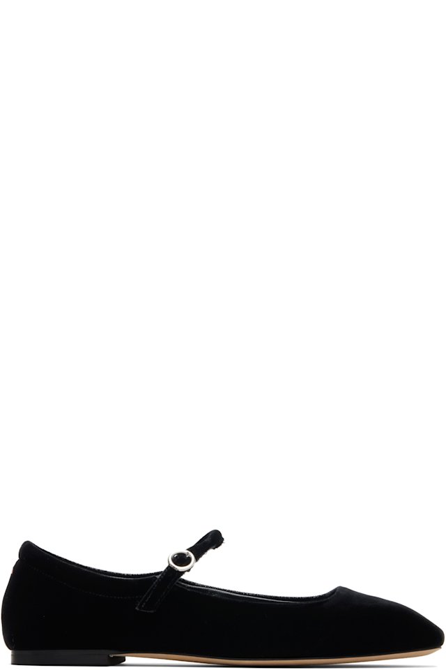 Aeyde — Black Uma Velvet Mary-Jane Flats