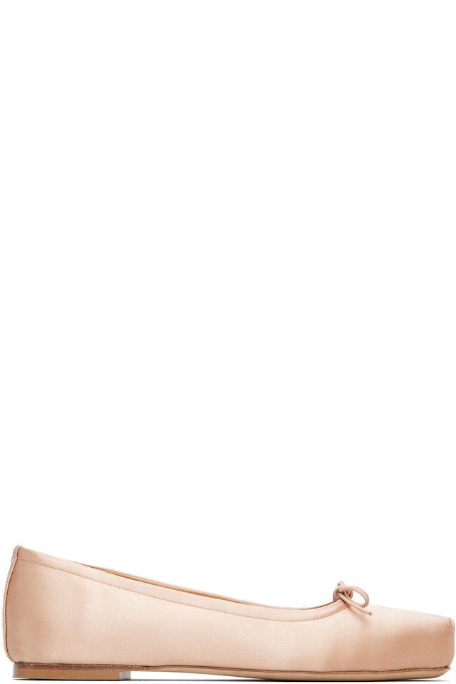 Aeyde — Pink Gabriella Satin Ballerina Flats