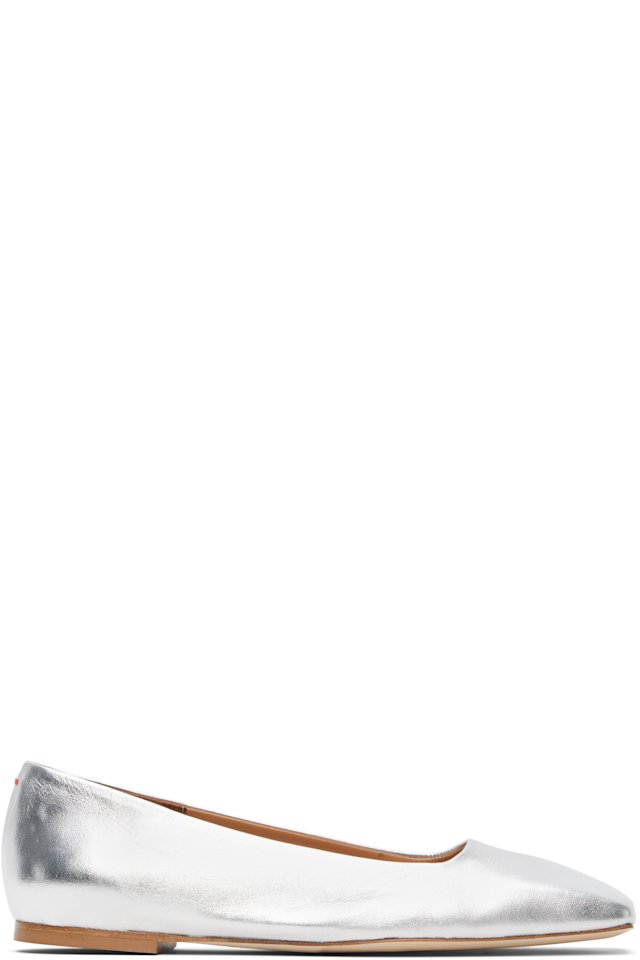 Aeyde — Silver Matti Ballerina Flats