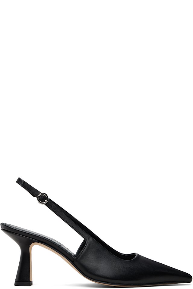Aeyde — Black Fernanda Slingback Heels
