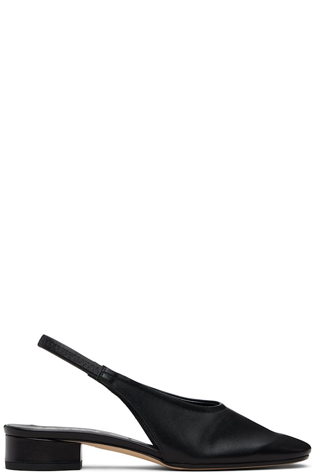 Aeyde — Black Dua Slingback Heels
